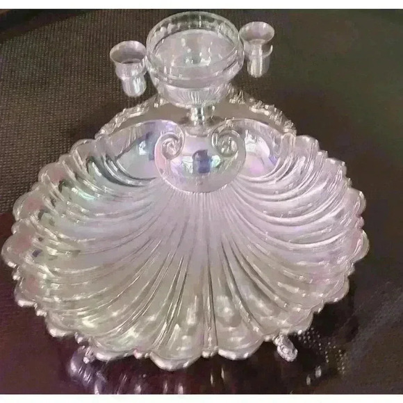 Crescent- Silver Plated Shell Shaped Serving Dish - Picture 2 of 6